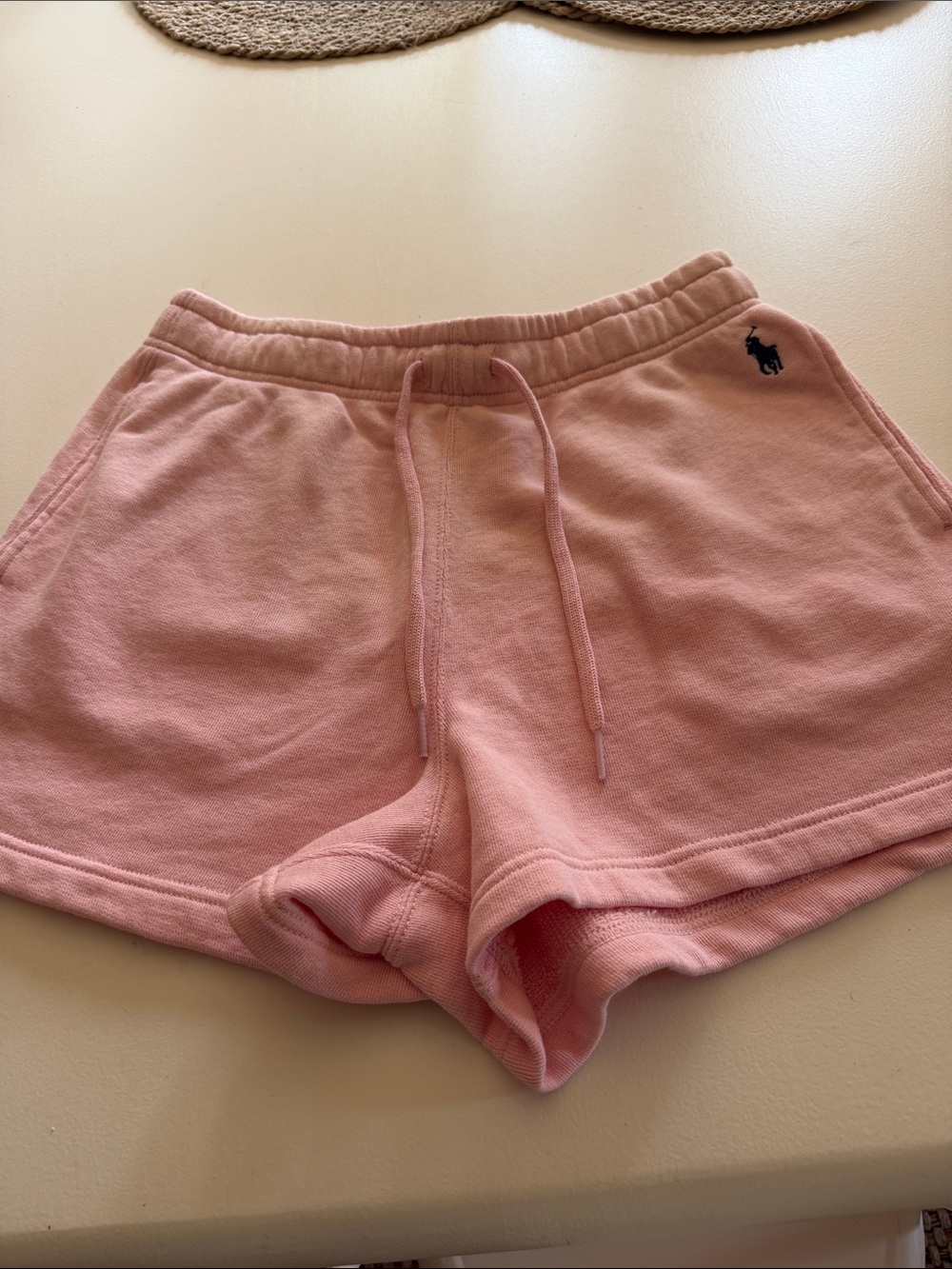 Polo by Ralph Lauren Light Pink Cotton Drawstring Athletic Shorts Sz XS. Box50